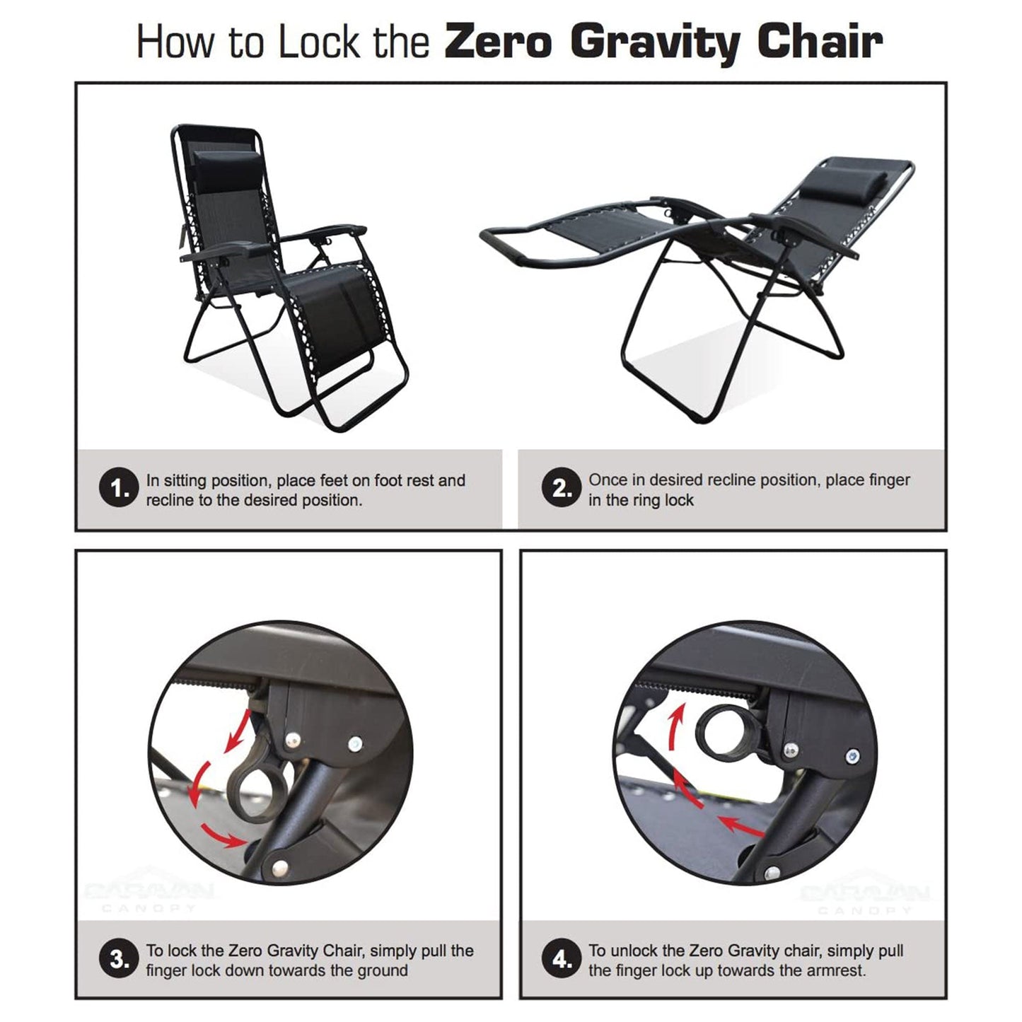 Caravan Sports Zero Gravity Chair in Blue