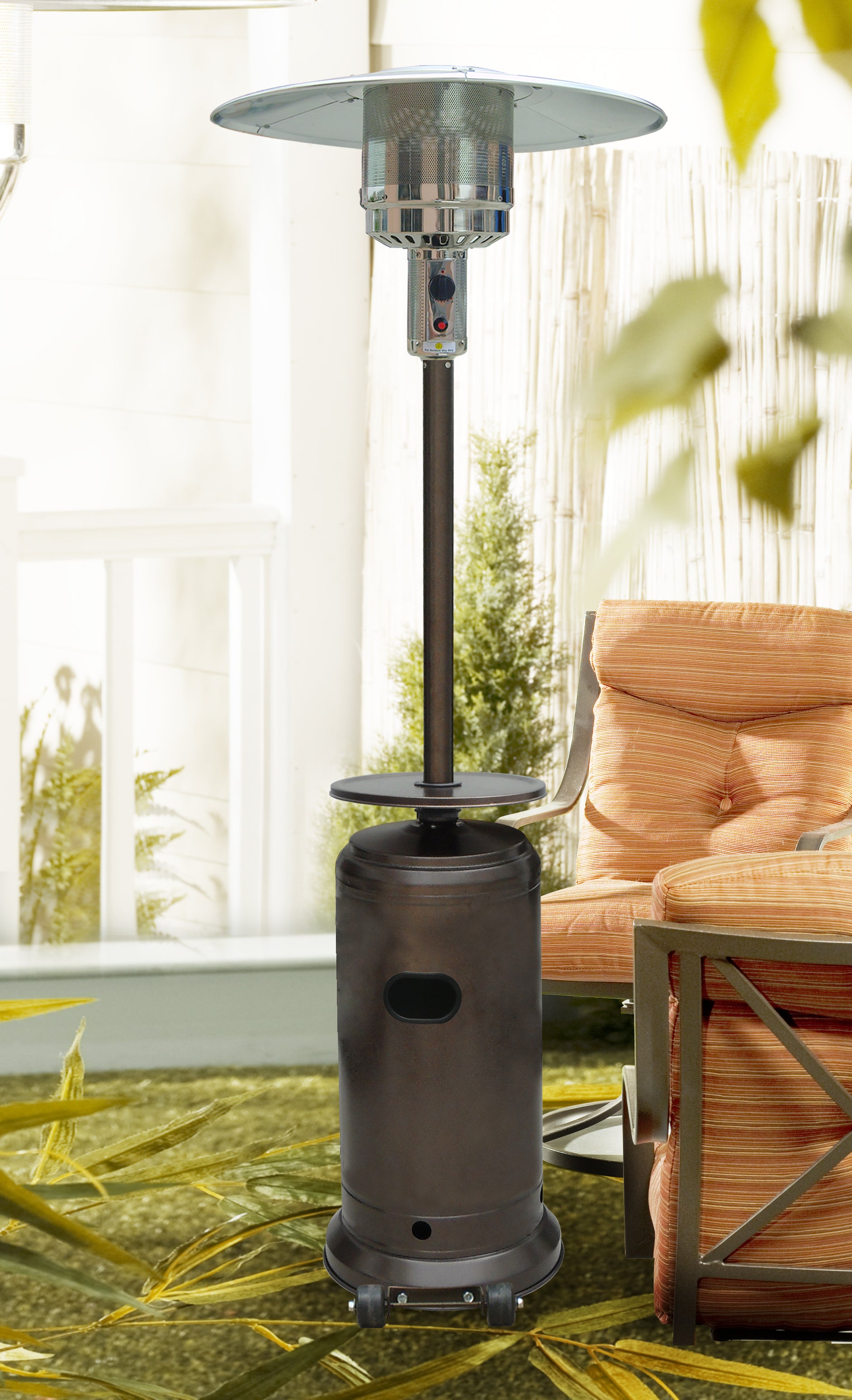 Patio Heater 87" Tall Hammered Bronze