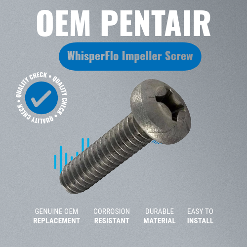 Pentair 071652Z WhisperFlo Impeller Screw 1/4-20 x 1 LH Grey Background