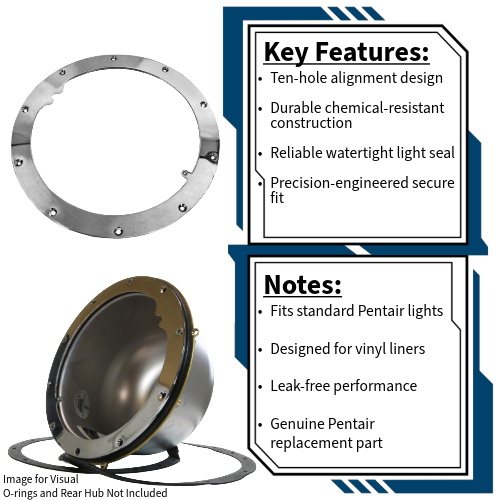 Pentair 10-Hole Standard Liner Sealing Ring | 79200200
Notes and key Features