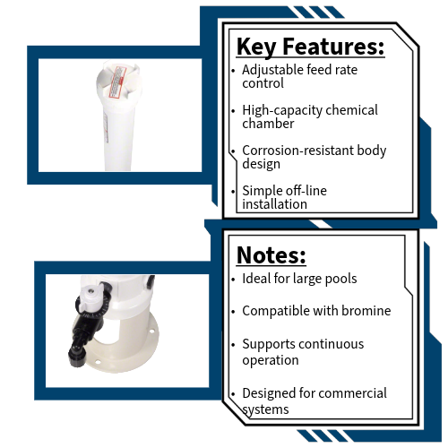 Pentair Rainbow 300-29X Off-Line Automatic Chlorine/Bromine Tablet Feeder R171070