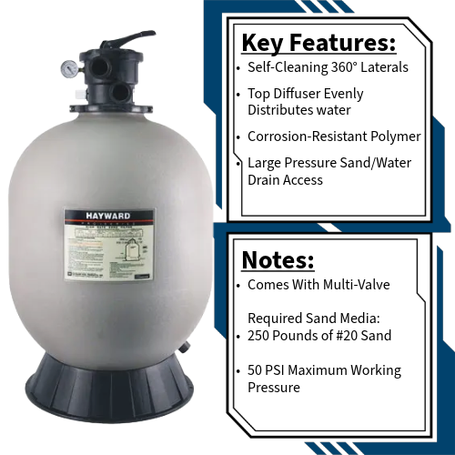 ProSeries 22" Sand Filter Top Mount Hayward W3S220T