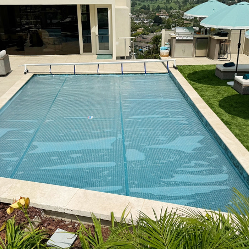GeoBubble Sol+Guard Solar Pool Cover backyward swimming pool