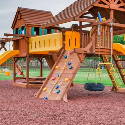 Rubber Playground Mulch Terra Cotta Red PlaySafer