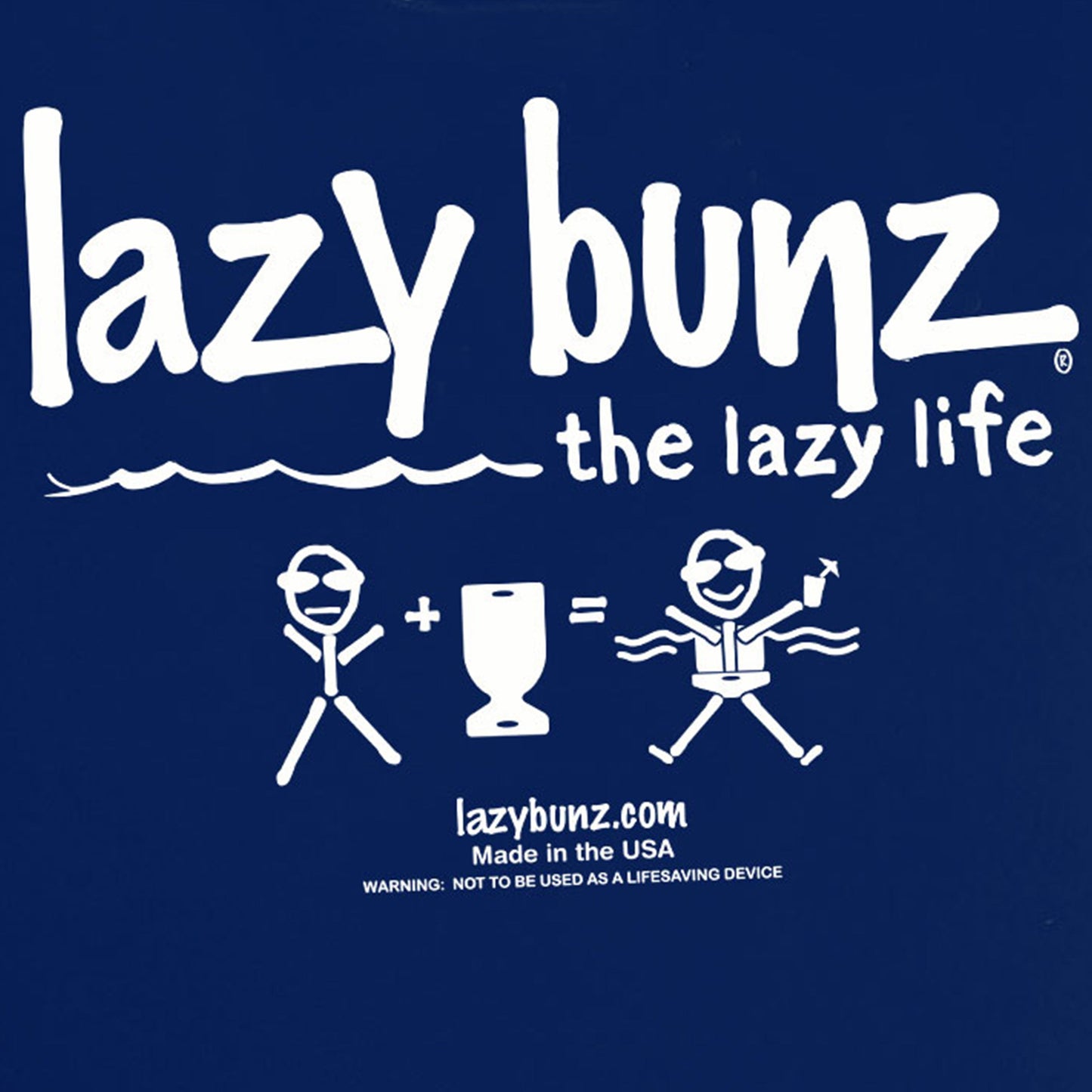 Navy Blue TRC Recreation Lazy Bunz Foam Saddle Swimming Pool Lounger Float