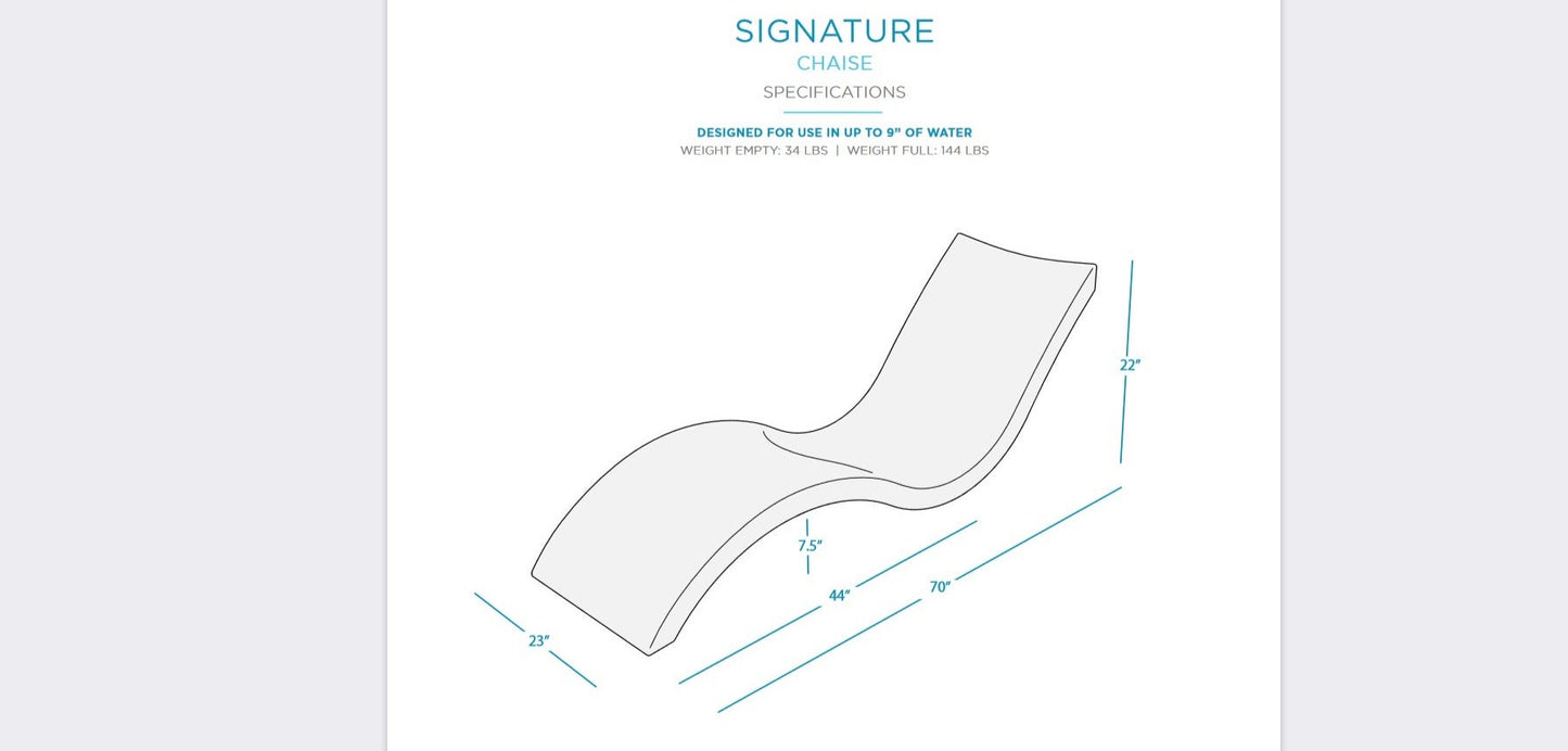 White Ledge Lounger Signature Chaise White LL_SG_C_W