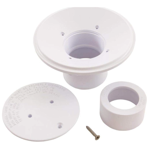 Pentair 08417-0000 Floor Inlet Fitting – 1-1/2" & 2" Slip, White