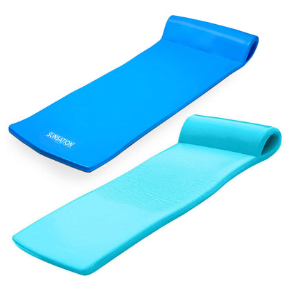 TRC Recreation Sunsation Foam Lounger Pool Floats, Bahama Blue & Tropical Teal