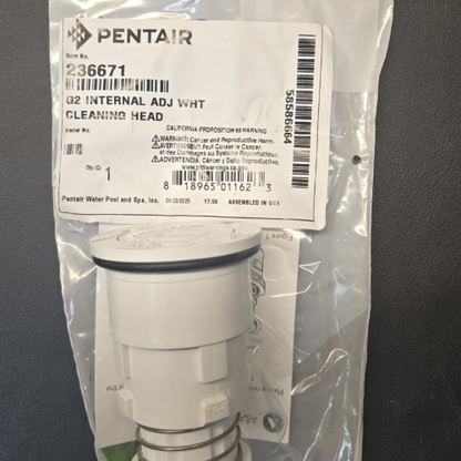 White 236671 Pentair In-Floor Pool Cleaning Replacement