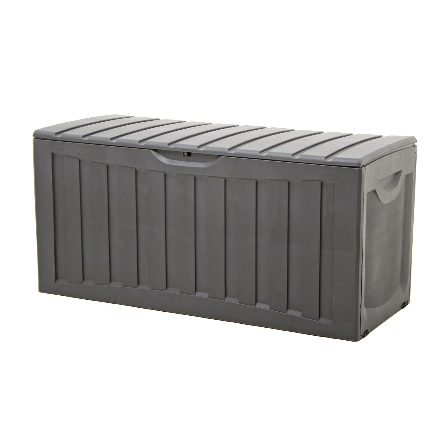 Ram Plastic 90 Gal Outdoor Locking Storage Bin Deck Box in Gray