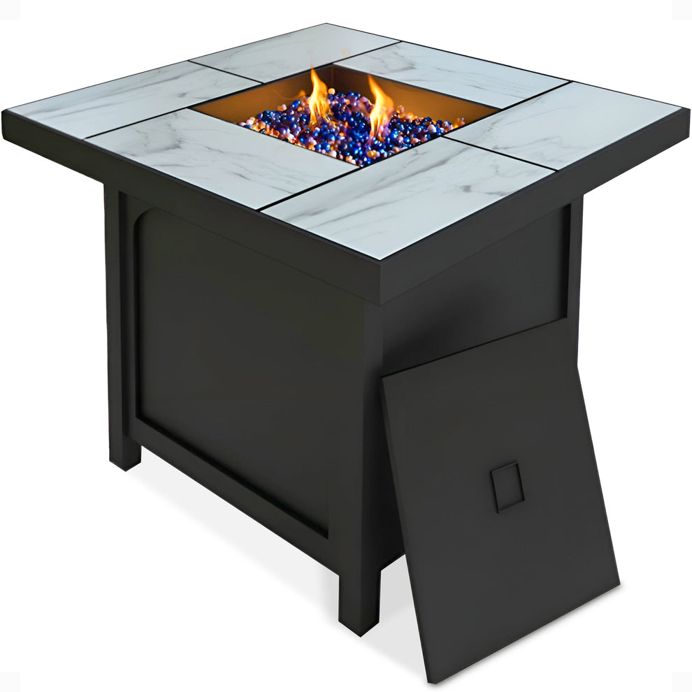 Four Seasons Courtyard 50,000 BTU 32 Inch Square Tile Tabletop Gas Fir ...