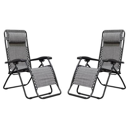 Caravan Infinity Zero Gravity Chair in Gray, 2 pack