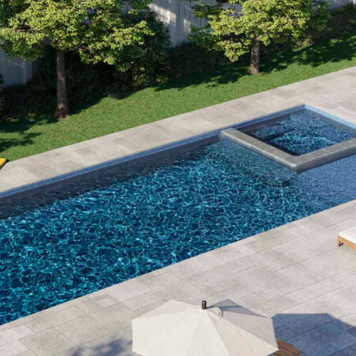 Latham Fiberglass Pool Ocean Blue