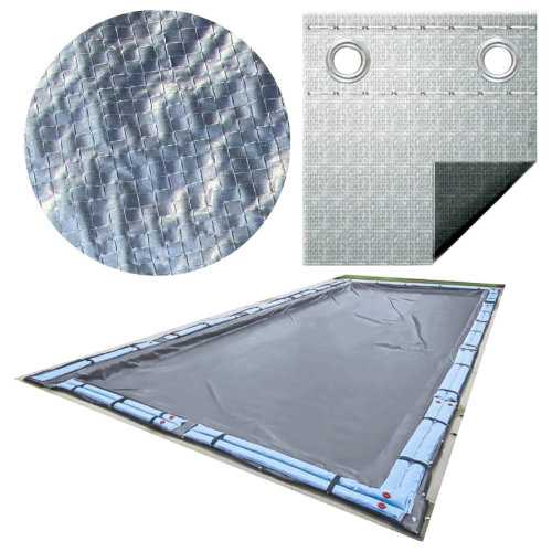 Swimline Rectangle Silver/Black Winter Pool Cover