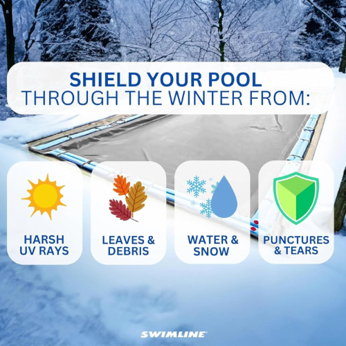 Swimline Silver/Black Winter Pool Cover 