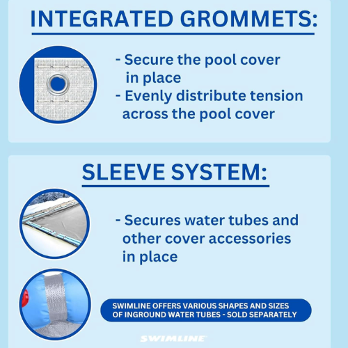 Swimline Silver/Black Winter Pool Cover Included