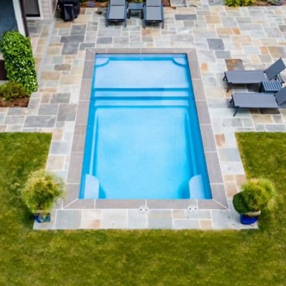 Latham Corinthian 12 Fiberglass Swimming Pool Installed