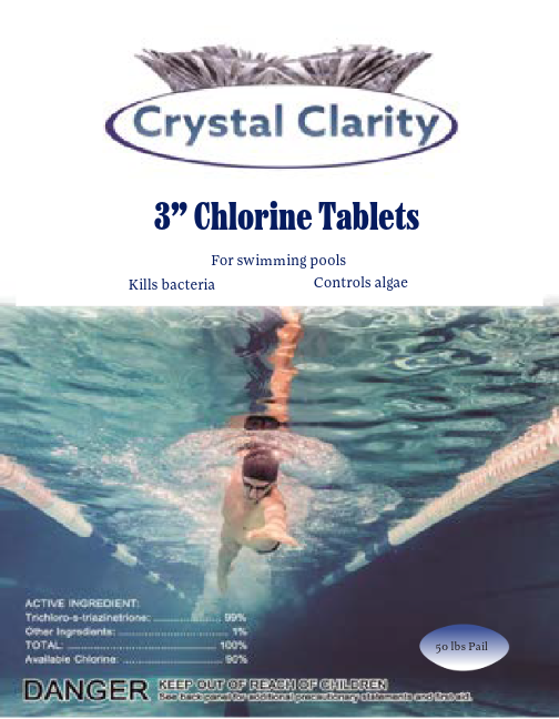 Chlorine Tabs for Pools 50 lb