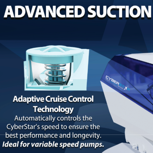 AquaStar CyberStar Concrete Suction Pool Cleaner for In-Ground Pools CSR1601-H