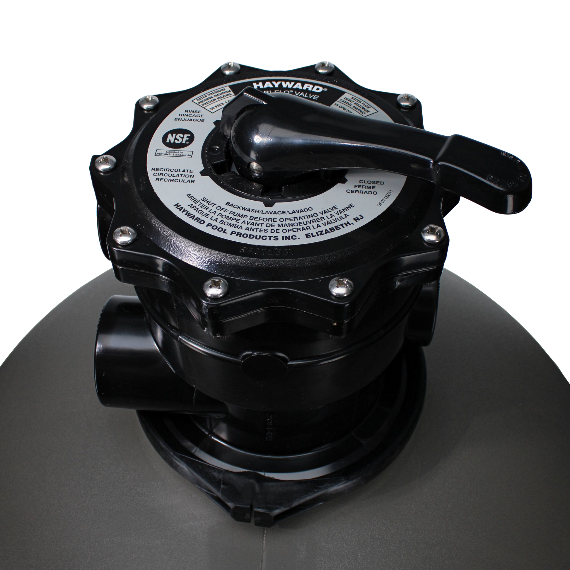 Hayward ProSeries 27" Sand Filter Top Mount | W3S270T2 Top View - Valve View