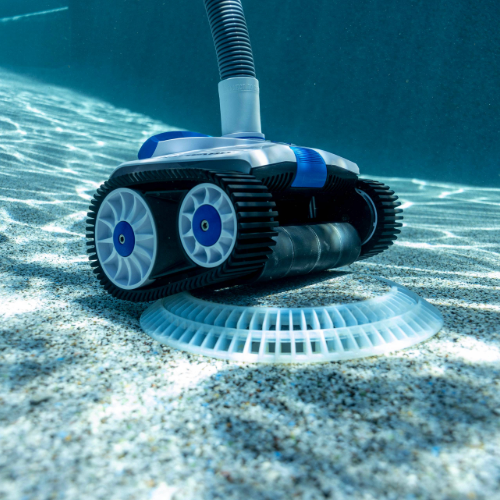 Hayward TracVac Pool Cleaner Tracks Over Drain