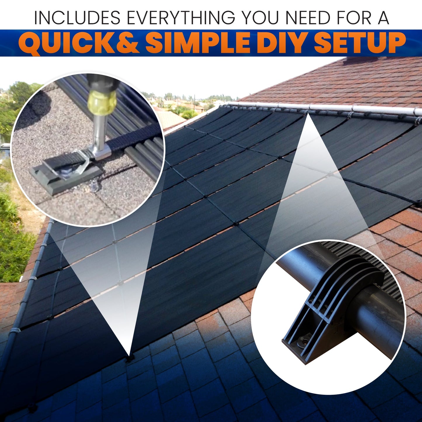 SwimEasy High-Performance DIY Solar Pool Heater Kit - 15-20 Year Life Expectancy - Ultimate Combination of Performance & Durability