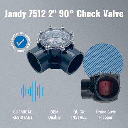 2" 90-degree Check Valve