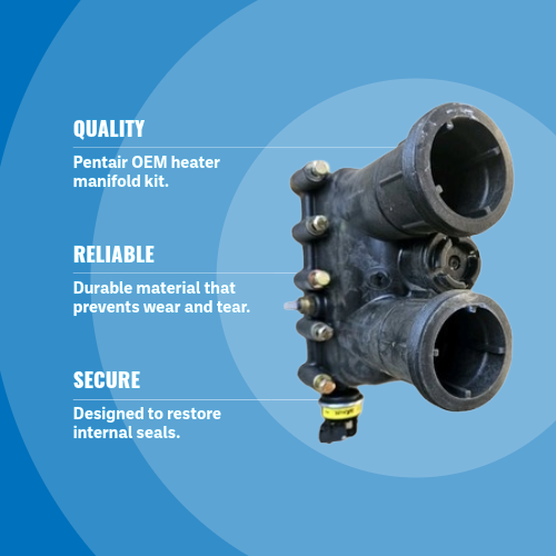 MasterTemp and Max-E-Therm Heater Manifold Kit Blue Background Specs Image