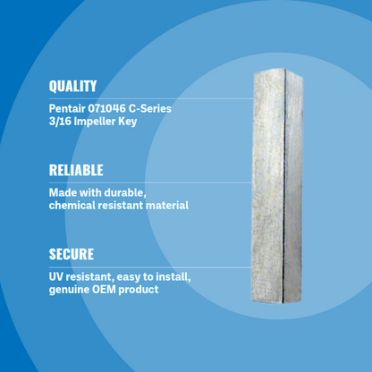 Pentair 071046 C-Series 3/16 Impeller Key