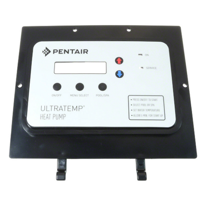 Pentair 473777 UltraTemp Board Control Bezel With Label White Background Front View