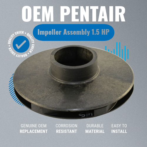 Pentair C105-137PDB Impeller Assembly 1.5 HP Grey Background