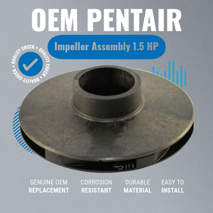 Pentair C105-137PDB Impeller Assembly 1.5 HP Grey Background