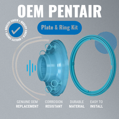 Pentair K12070 Vac Plus II Plate & Extension Ring Kit Grey Background