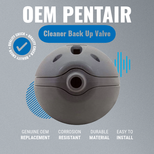 Pentair LL10PM Platinum Back Up Valve Grey Background Key Features Image
