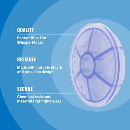 Pentair Lid WisperFlo Blue Tint PVC Chemical 357156