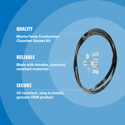 Pentair 474952 MasterTemp Combustion Chamber Gasket Kit Blue Background Key Features