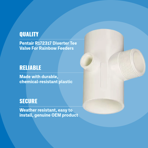Pentair R172317 Diverter Tee Valve 1-1/2 NPT x 2" Slip