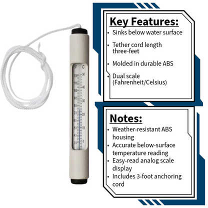 Pentair R141036 #127 Rainbow Economy Thermometer Notes and Key Features