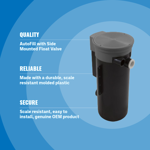 Pentair T40BG Autofill Gray - Blue Background Specs Image