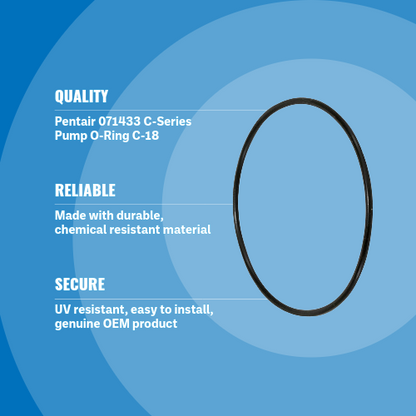 Pentair 071433 C-Series Pump O-Ring C-18 Blue Background Specs Image