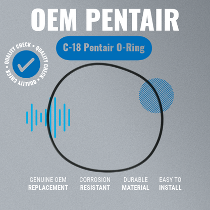 Pentair 071433 C-Series Pump O-Ring C-18 Grey Background
