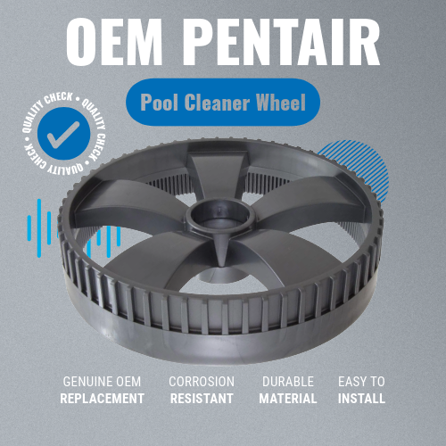 Pentair 370406Z Kreepy Krauly and Platinum Grey Wide Wheel Grey Background Key Features