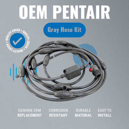 Pentair LL209 Legend and Platinum Cleaner Gray Hose Kit Grey Background Key Features