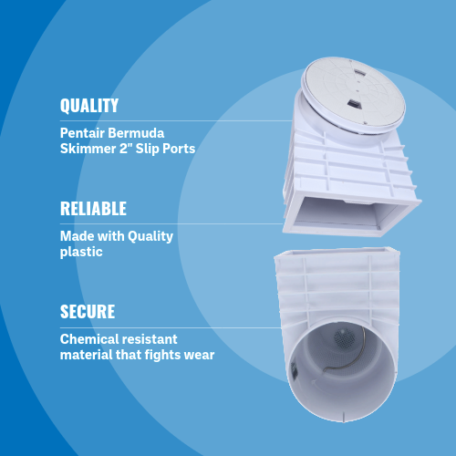 Pentair Bermuda Skimmer 2" Slip Ports, White, Gunite 506361