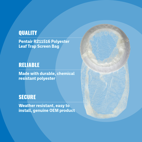 Pentair R211516 Polyester Leaf Trap Screen Bag, #186 Blue Background Specs Image