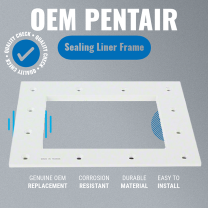 Pentair Sealing Liner Frame, 12-Hole White Admiral Skimmer 85004200 Grey Background