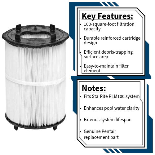 Pentair Sta-Rite PLM100 Replacement Cartridge 27002-0100S Key Features and Notes