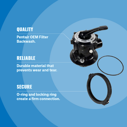 Pentair Cristal-Flo 1.5 inch Top Mount Clamp Style Multiport Valve 261186