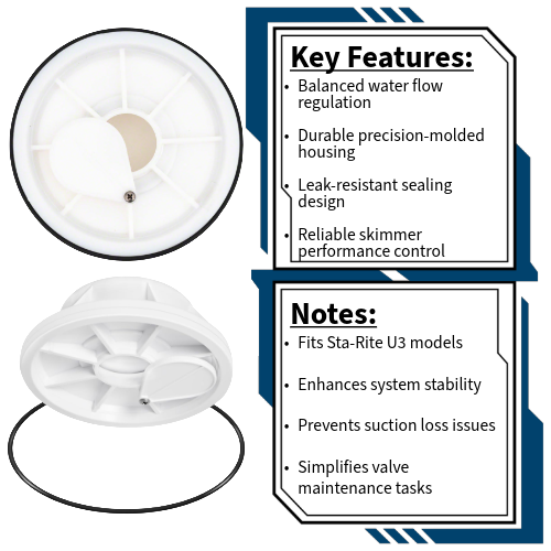Pentair Sta-Rite U3 Skimmer Float Valve Assembly w O-Ring  08650-0079