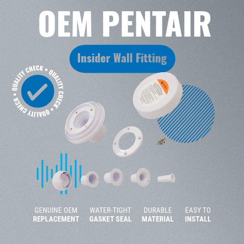 Pentair White Insider Wall Inlet Fittings for Concrete 08429-0000 Key Features
